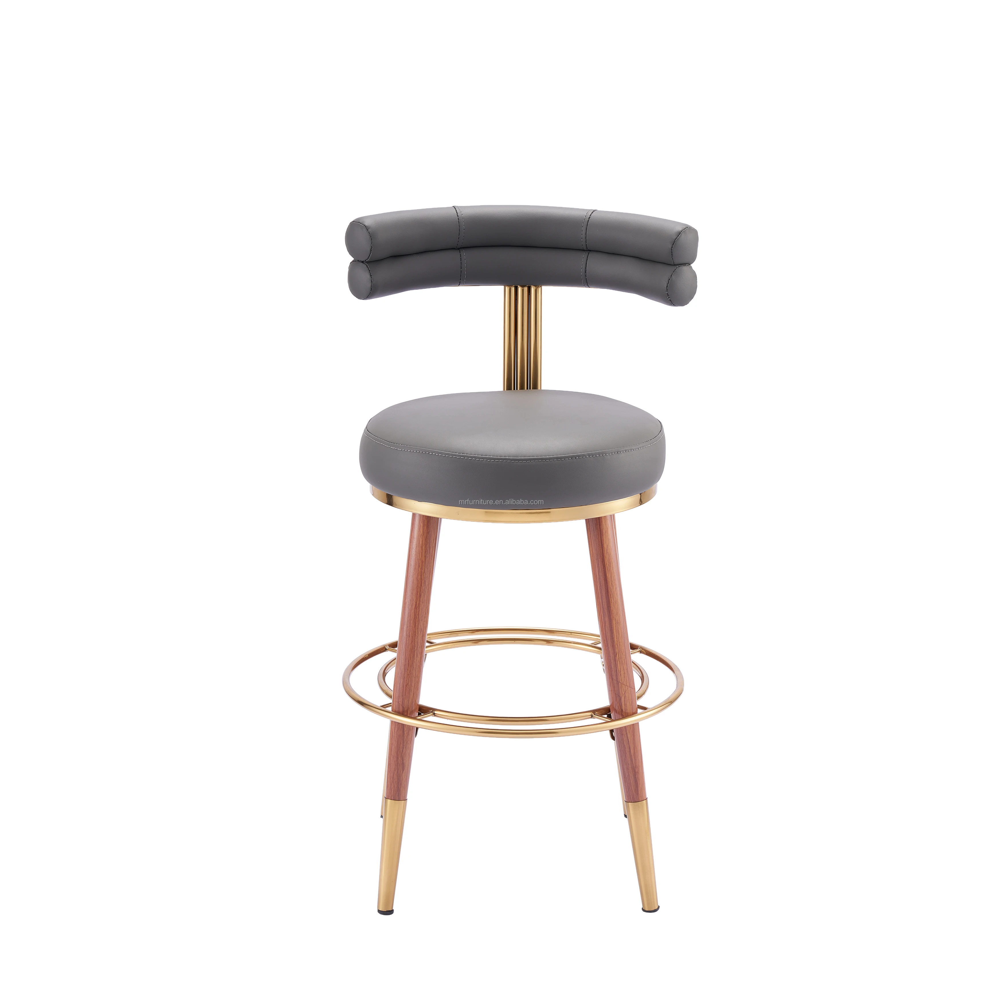 

Wholesale MR Brand Modern Newest Design Bar Stool Curved Backrest High Bar Counter Chair Restaurant Home Bar Dining Room Fabric
