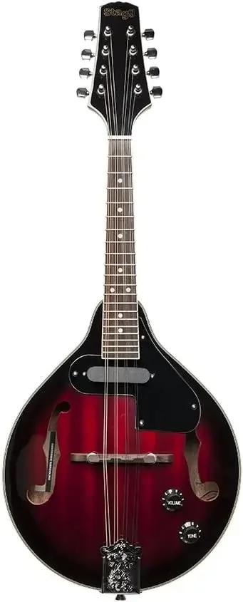 Acoustic-Electric Bluegrass Mandolin with Nato Top - Redburst