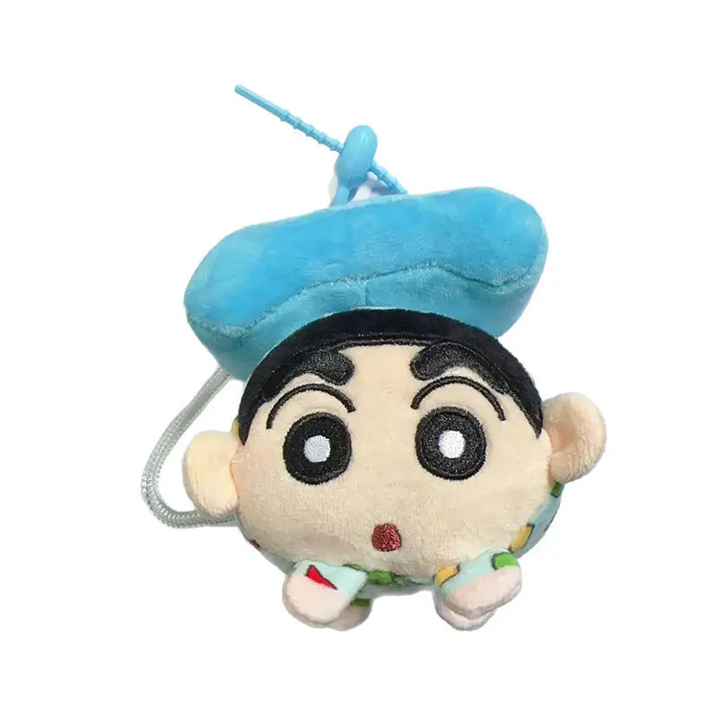 Official Cute Funny Creative Crayon Shinchan Phone Shaped Plush Keychain Cartoon Bag Pendant Holiday Wholesale Birthday Gift