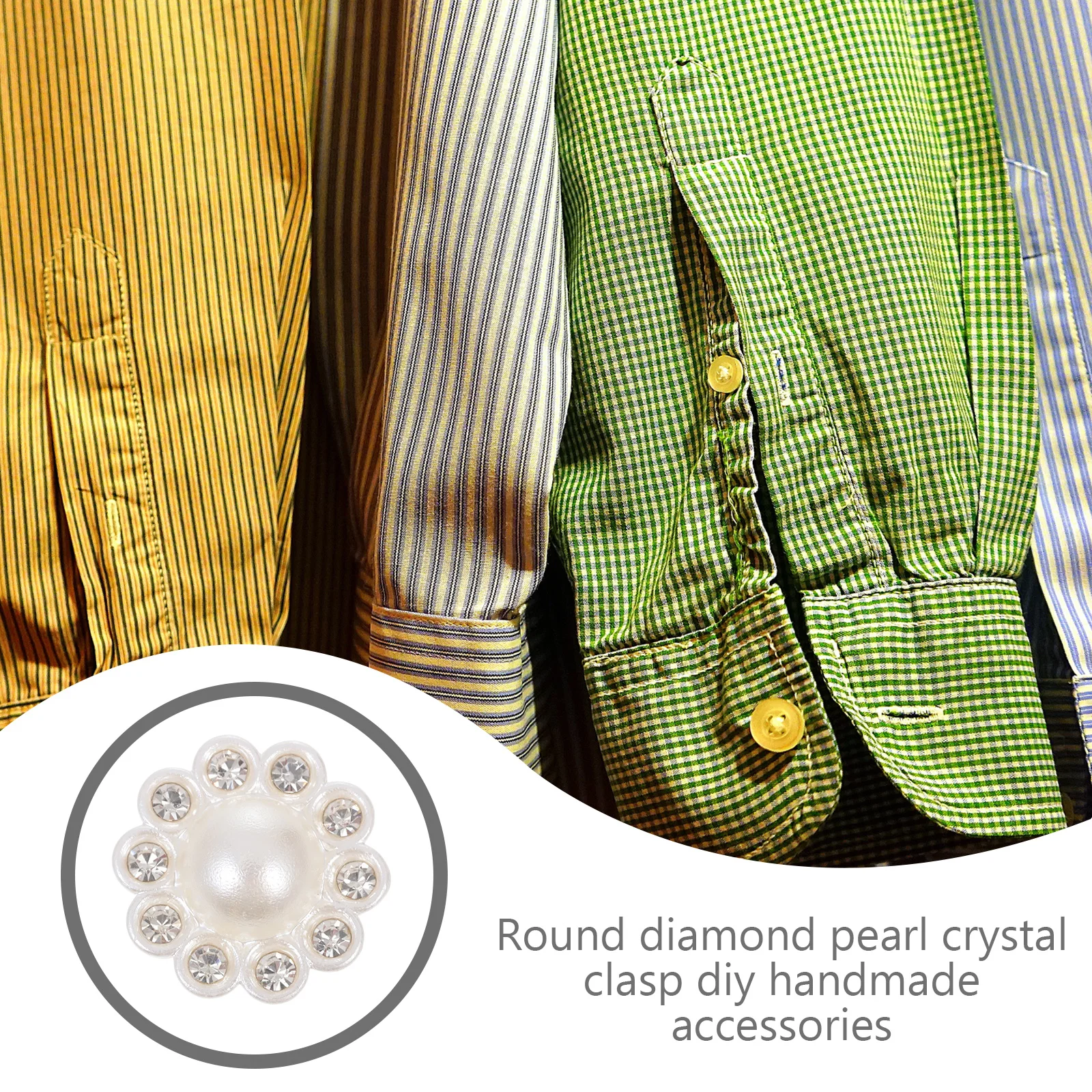 50 stks Parel Strass Knop Creatieve Met Diamanten Bezaaide Geen Gat Knoppen Voor Diy Ambachten Kleding Accessoires Handwerk Decoratie