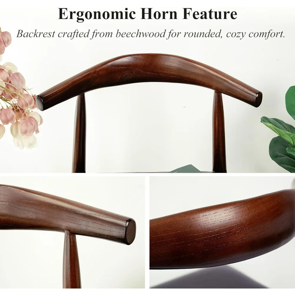 كرسي مكتب، كرسي مكتب خشبي مع جلد PU منجد، كرسي كمبيوتر، كرسي طعام حديث، كرسي طعام منتصف القرن، خشب أ #6