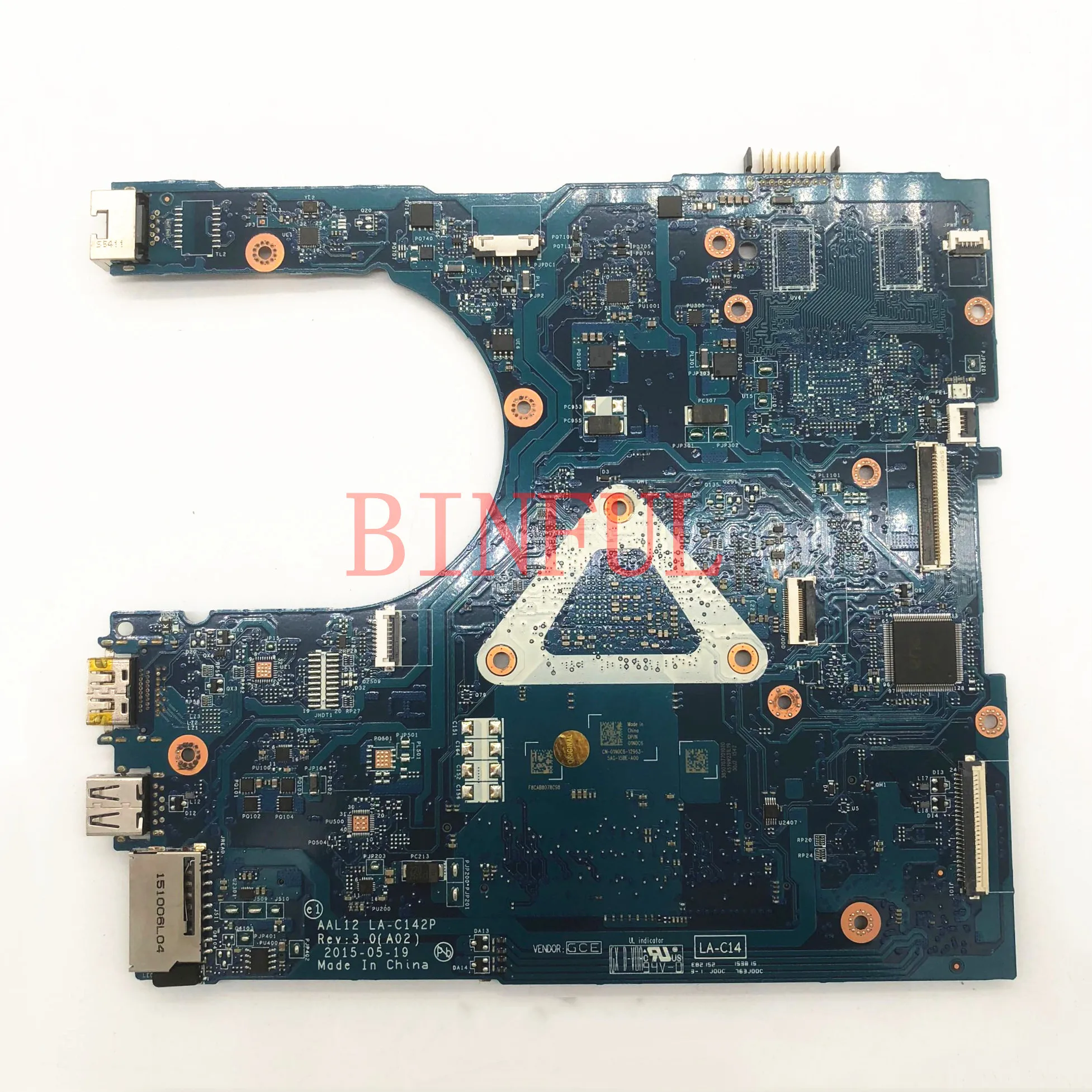 CN-01N0C6 01N0C6 1N0C6 Mainboard For Dell 5000 5555 5755 Laptop Motherboard AAL12 LA-C412P With A8-7410 CPU 100%Full Tested Good