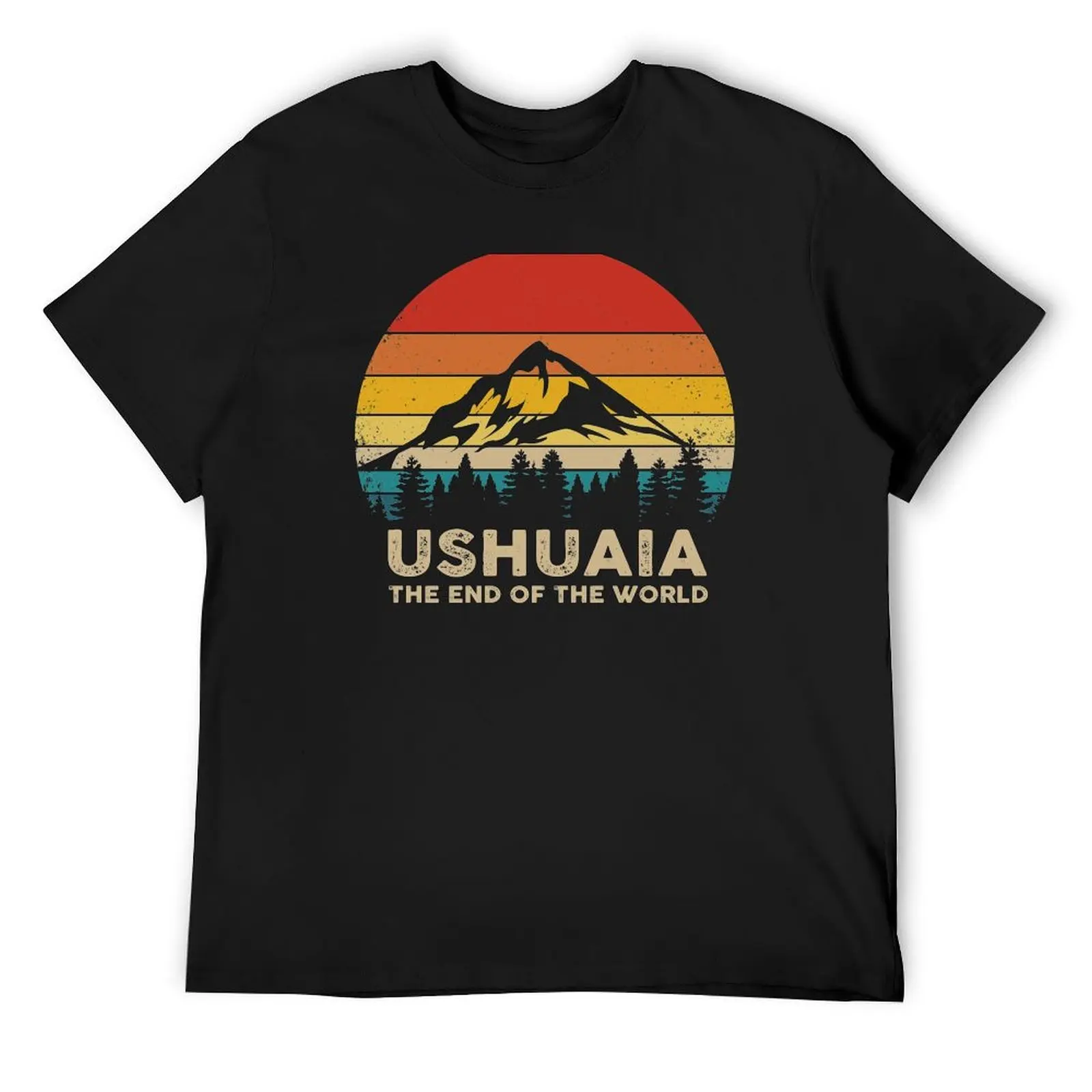 Ushuaia Trip Souvenir T-Shirt street wear graphic t shirt vintage heavyweights men tshirt