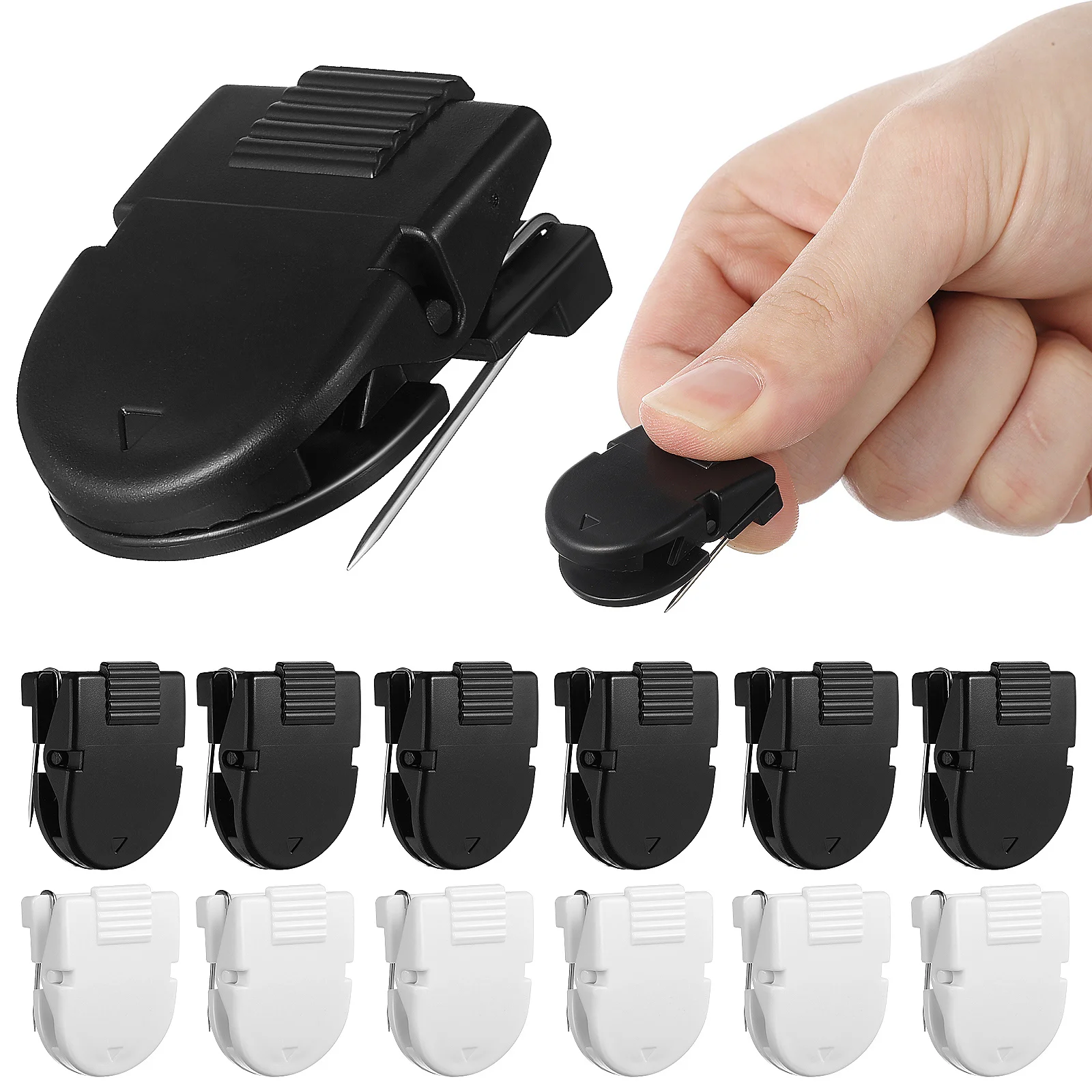 50개 미니 플라스틱 클립 소형 바인더 클립 공예 사진 메모용 종이 클립 홀더