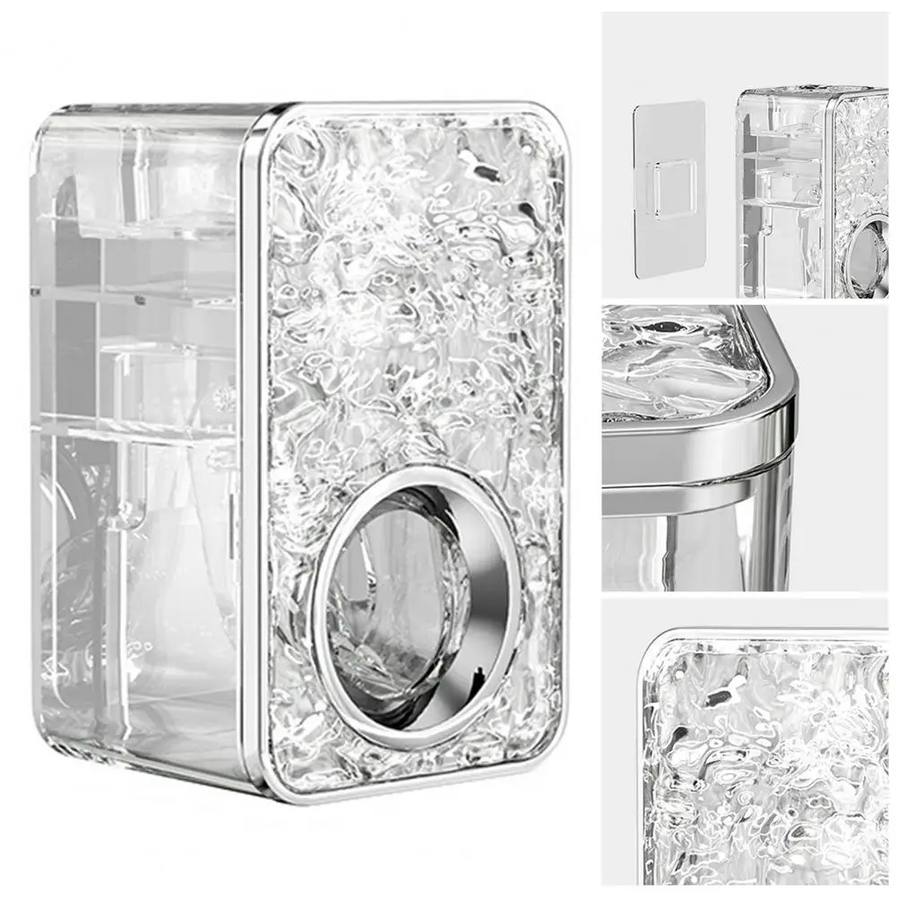 Easy Clean Toothpaste Holder Automatic Toothpaste Dispenser Wall Mounted Organizer Transparent Toothpaste Squeezer Storage Easy