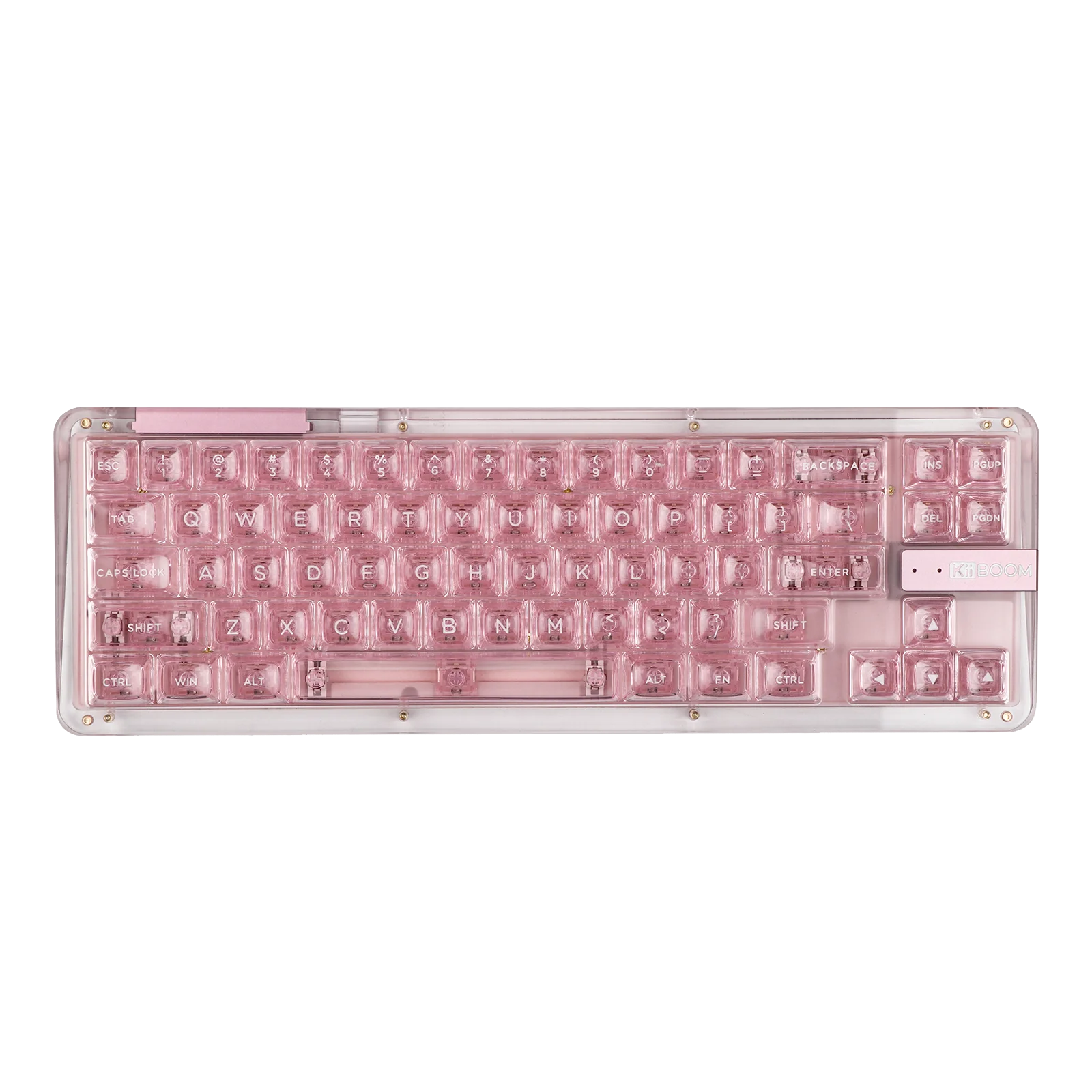 

KiiBOOM Phantom 68 Crystal Gasket-Mounted USB-C Wired/Bluetooth5.0/2.4GHz Wireless Hot-Swappable Mechanical Keyboard
