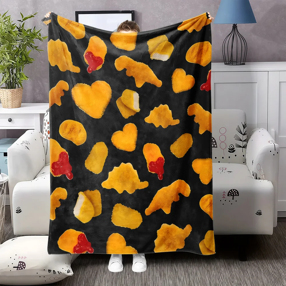 Creative Snack Themed Throw Ideal Gift For Foodies Cooking Fans And Trendy Modern Apartment Decoration Accessory