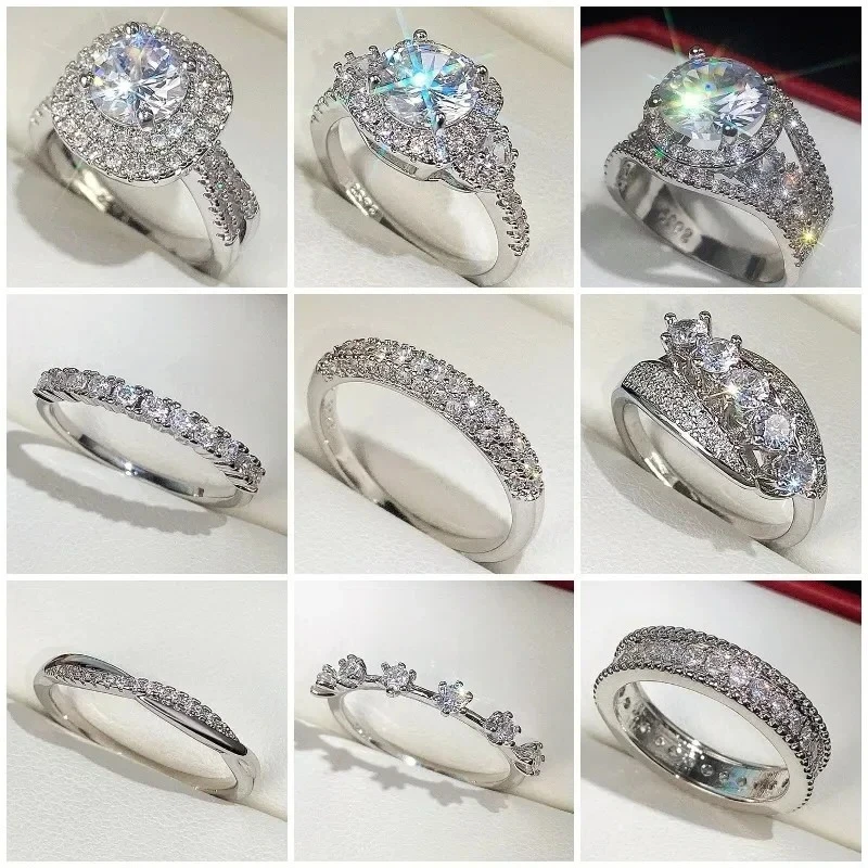 Shining and Exquisite Women's Design Sense, Trendy Attending Parties, Dating Rings, New High-end Trendy Zircon Accessories