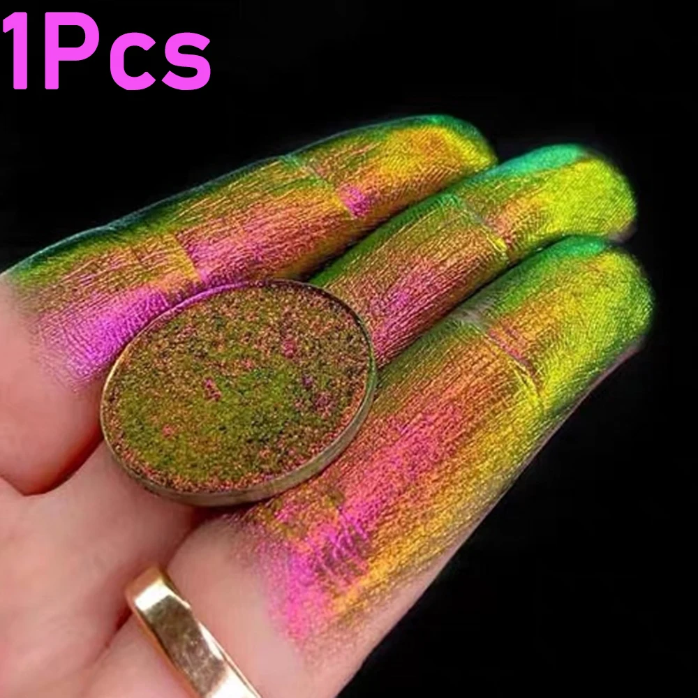 1Jar Pearl Chameleon Neon Nail Art Powder 6 Colors Eyeshadow Makeup Pigment Pearl Powder For Nail Chameleon Powder Wholesale@#%$