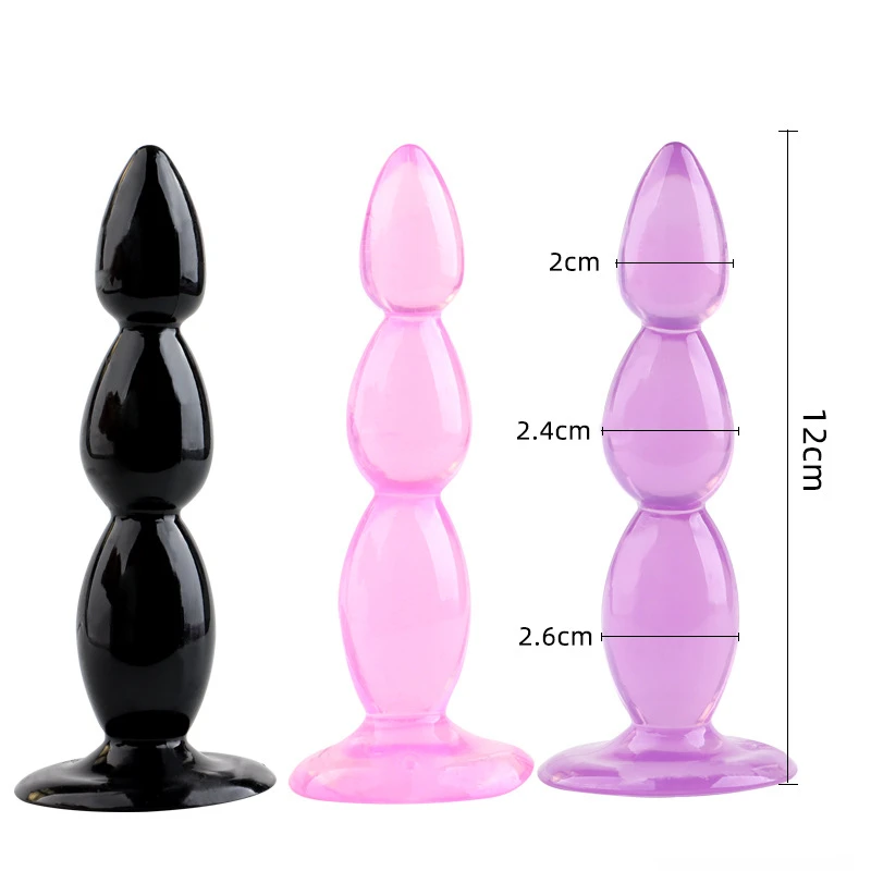 Butt plug beads Soft Anal Plug with sucker anus Toys Big Balls Silicone G-Spot Stimulating Butt Plugs Adult Sex toys for Couple