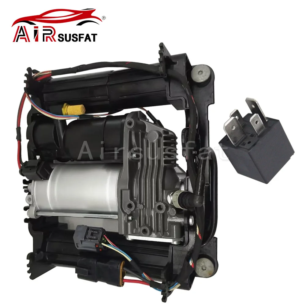 Air Suspension Compressor with Bracket and Relay For Land Rover Range Rover L322 Range Rover HSE/Supercharged LR041777 RQG500041