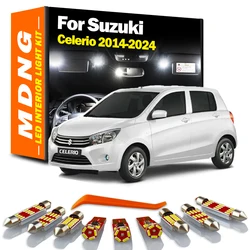 MDNG 7Pcs Car LED Interior Dome Reading Light Kit For Suzuki Celerio 2014- 2017 2018 2019 2020 2021 2022 2023 2024 Accessories