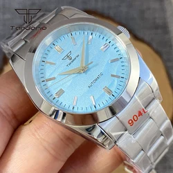 Tandorio Blue Dial Stainless Steel Automatic Watch 36mm/39mm Men's Mechanical Wristwatch NH35A PT5000 Sapphire Crystal Luminous