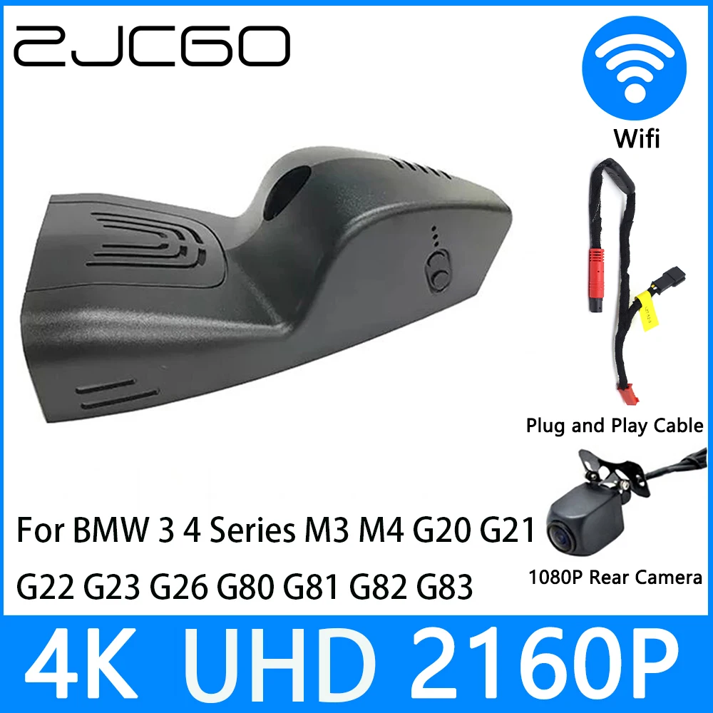 ZJCGO Dash Cam 4K UHD 2160P Car Video Recorder DVR Night Vision for BMW 3 4 Series M3 M4 G20 G21 G22 G23 G26 G80 G81 G82 G83