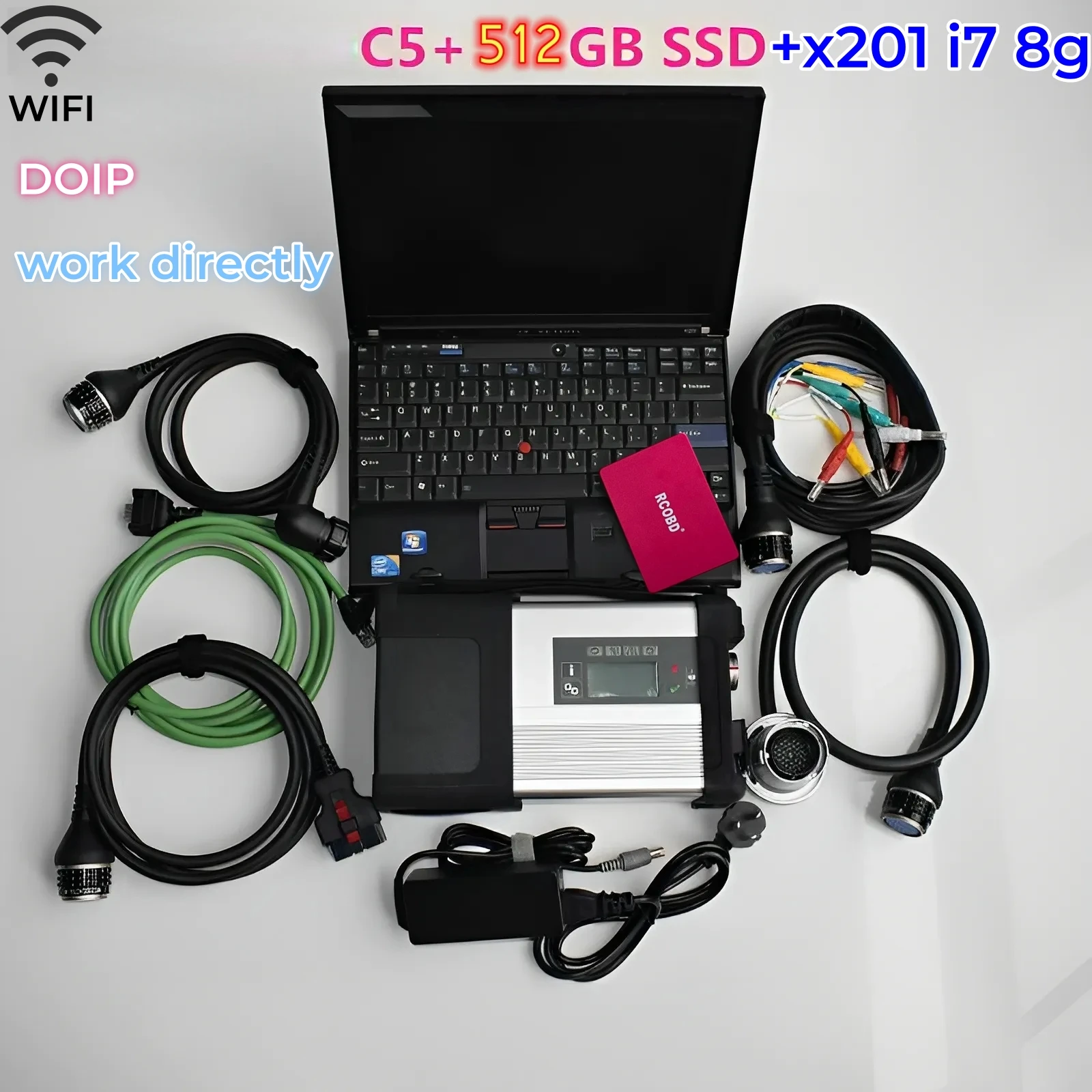 Doip Pro MB Star C5 SD Wifi Connect X201 I7 Laptop 512GB SSD 06.2026 Latest software for mb cars Auto Diagnostic Tools