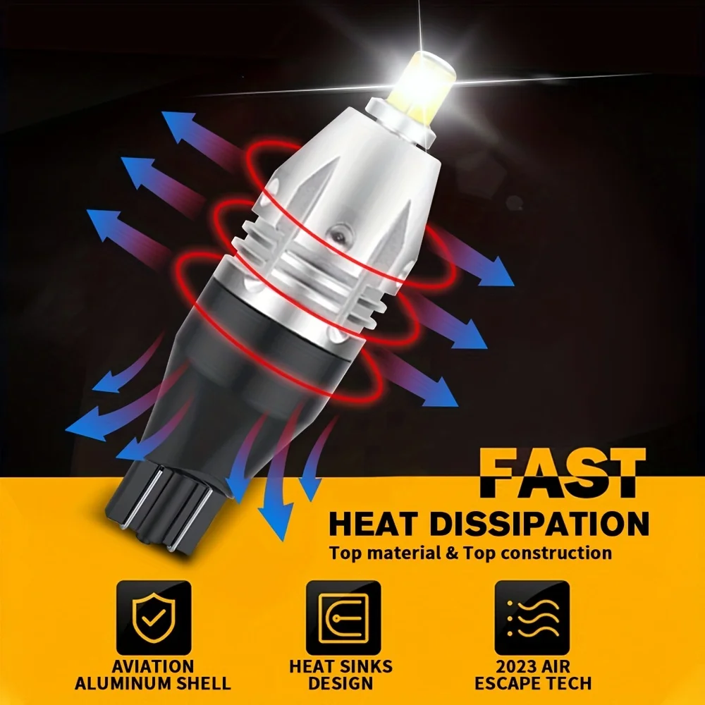912 921 LED Bulbs for Backup Reverse Light Bulb T15 LED Backup Light 6000K White 360 Degree Lighting W16W 906 Super Bright Light
