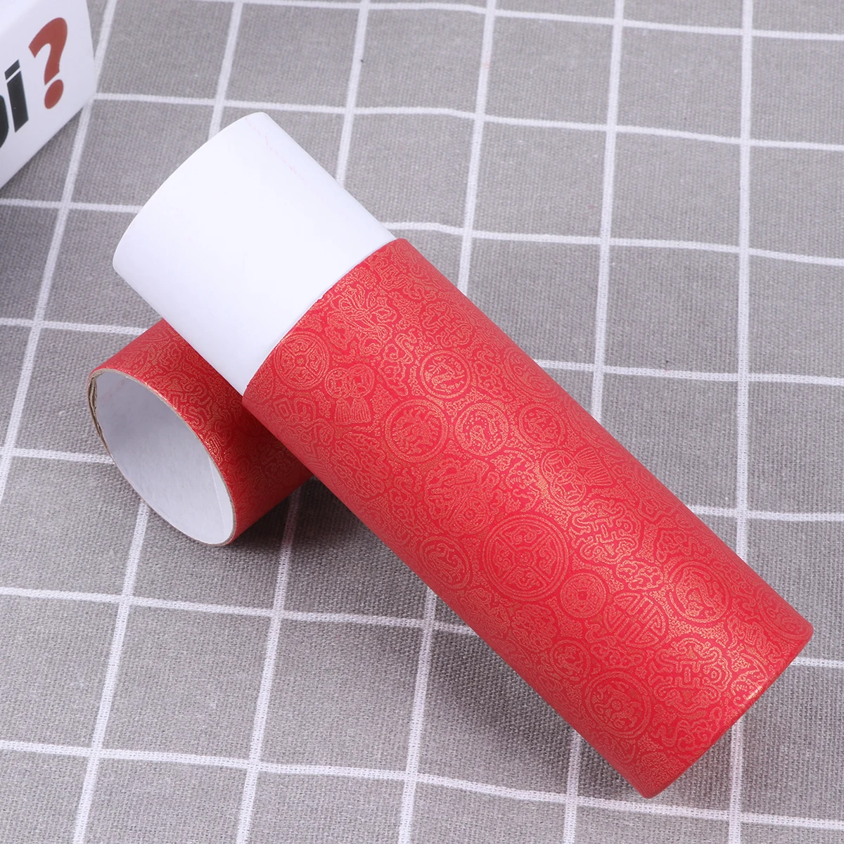 Photo Storage Tube 6 Inch Red Rigid Waterproof Poster Cylinder For Maps Paintings Artwork Large Prints Drawing Fishing Rods