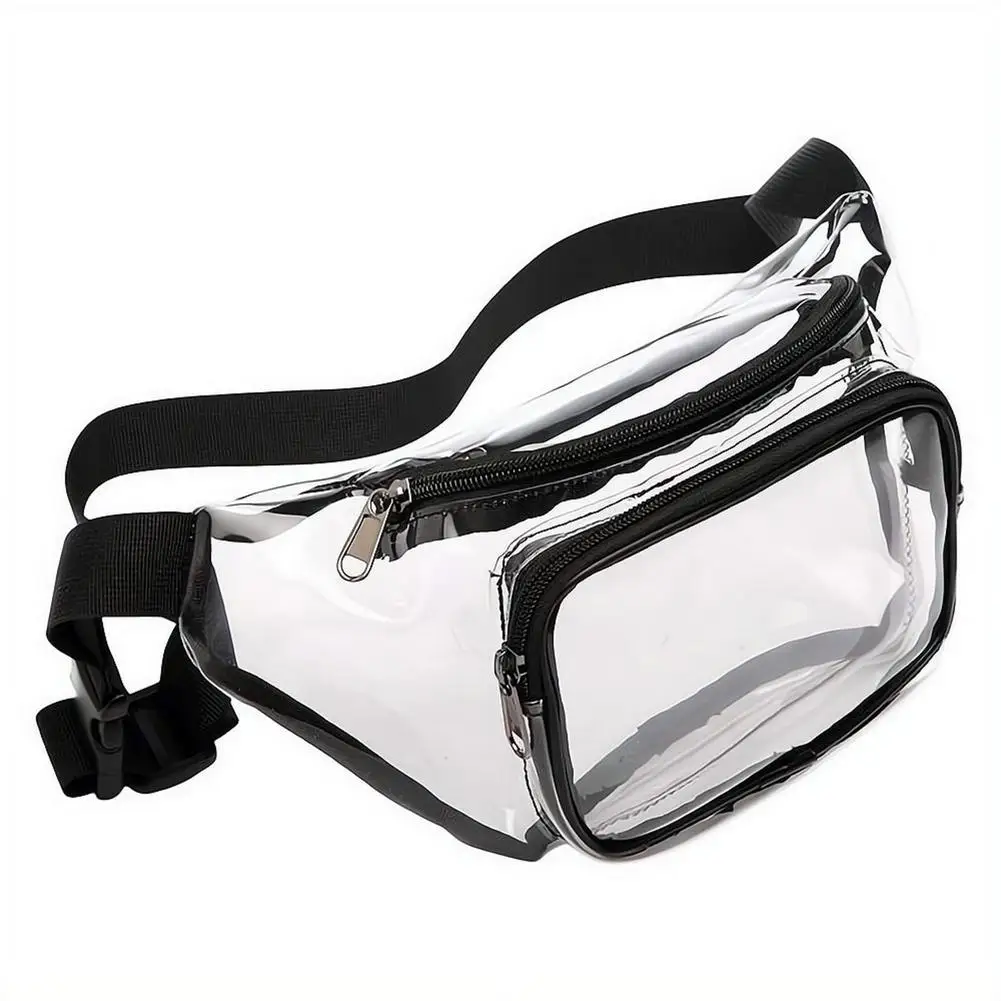 Multi Pockets Waterproof Transparent Waist Bag Adjustable Strap Double Pockets Crossbody Belt Bag For Sports - view 6