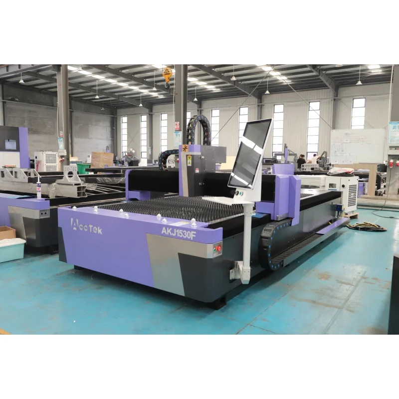 3kw 6kw 12kw 20kw Stainless Steel Iron Aluminum Copper CNC Sheet Metal AKJ1530F Fiber Laser Cutting Machine