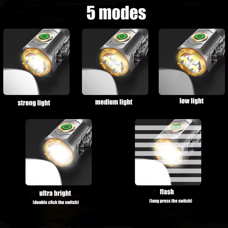 10000LM Ultra Bright Led Flashlight 18500 Rechargeable Led Torch Portable Mini Hiking Tactical Flashlight 3Core High Power Torch