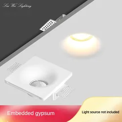 Ramka typu Downlight GU10 biała szczotkowane aluminium wpuszczone w sufit oprawa typu Downlight z wyciętym otworem antyodblaskowym