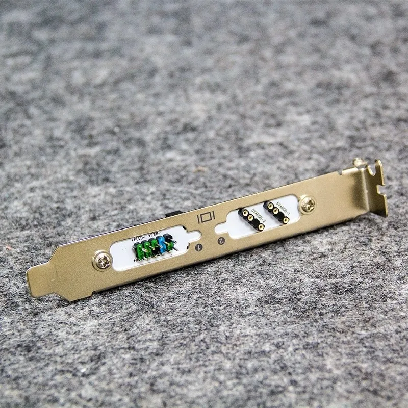 コンピュータケース 外部電源オンポートバッフル ARGB 5V 3Pin ライト付きフロントパネル 取り付けボード 電源+/-、HDD、レスト、電源 SW