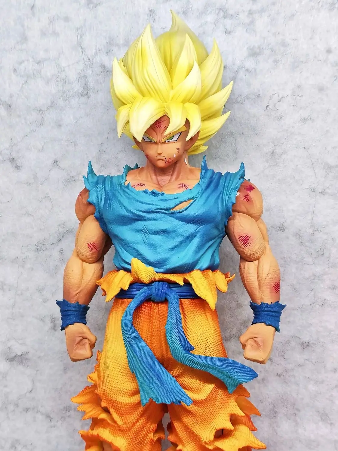 Figura de Dragon Ball Son Goku Vf, colección de estatuas de Anime Super Saiyan Goku de primera generación, Dbz, daño de batalla, muñecos Goku, juguetes, regalos