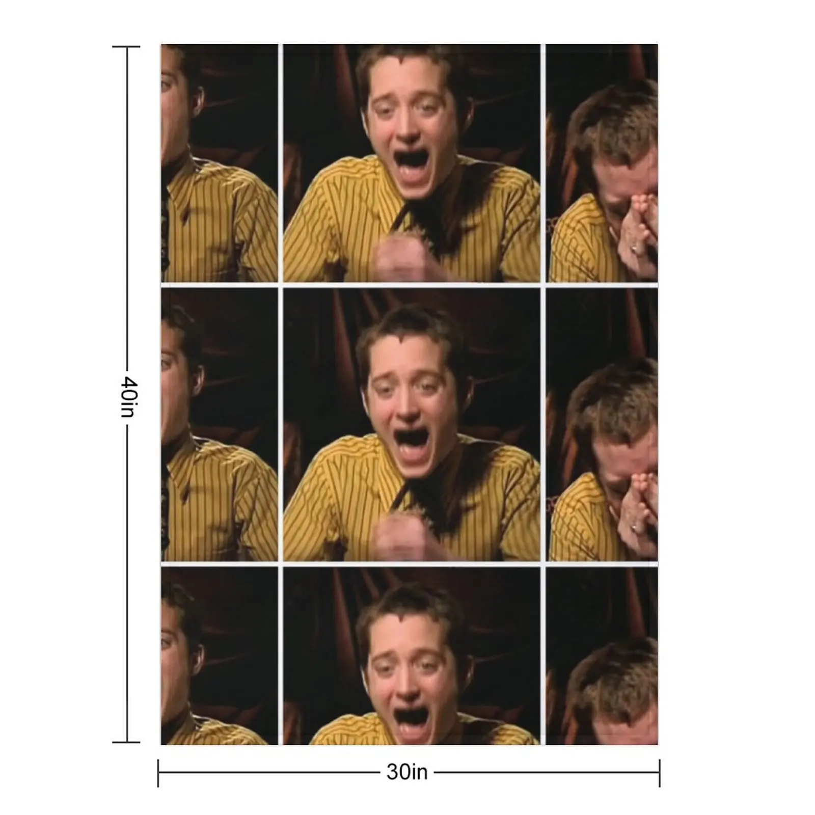 elijah wood laughing Throw Blanket cosplay anime Thin Bed covers wednesday Blankets