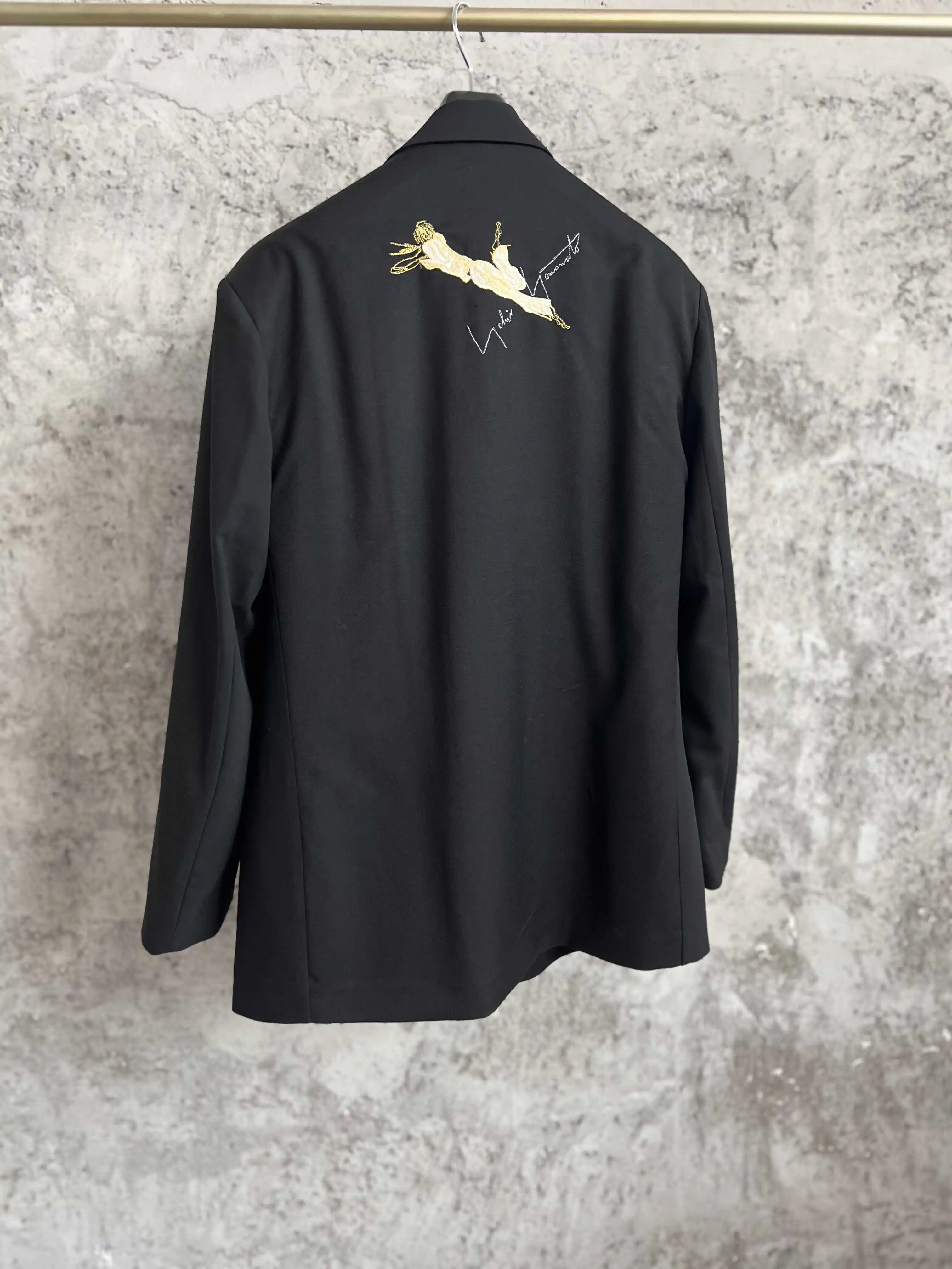 

TOP-YAMAMOTO cross-legged back color embroidered suit pure wool casual jacket suit