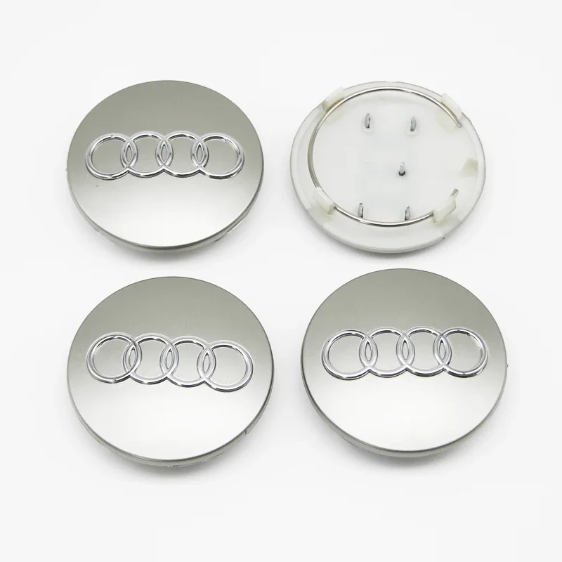 4PCS 60/61/68/69/77/135mm Car Wheel Hub Caps Emblem Badge Stickers Decoration For Audi S RS A4 B8 B6 B9 B7 A3 8P 8L A6 C7 C5