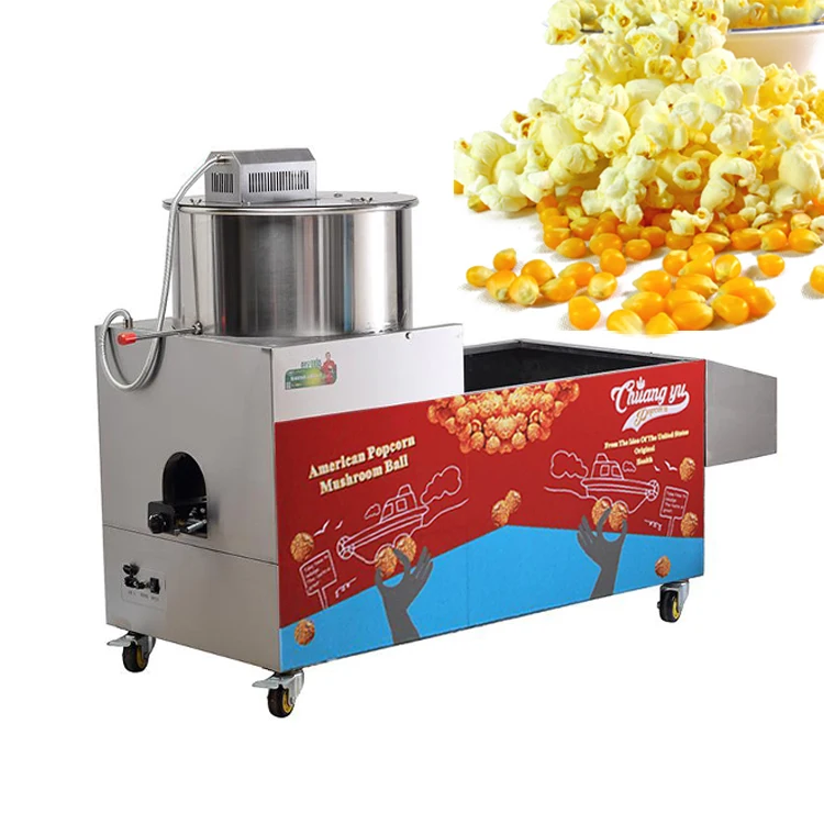

Gas Stainless Steel Popcorn Equipment Snack Machines Large Popcorn Making Machine