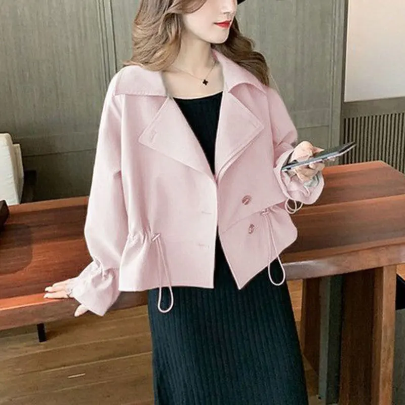 Women Elegant Temperament Thick Tops, Casual All-Match Coat, Korean Fashion, Simplicity, Office Lady Clothes, Autumn, New Style