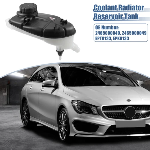 Imagen 2 del producto Tanque de depósito del radiador de refrigerante UXCELL 2465000049   Botella de expansión de desbordamiento de refrigerante para Mercedes-Benz B250 CLA250 13-18