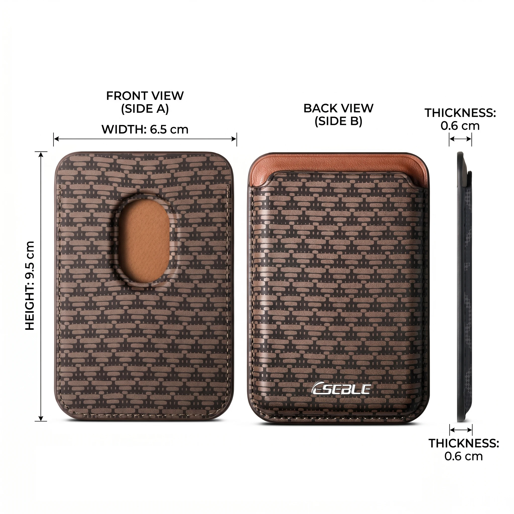 Strong Magnetic Textured Skin-Touch Mobile Leather Card Holder Slim fit for iPhone 18 Pro max 17 16 15 14 13 12 11 Shockproof