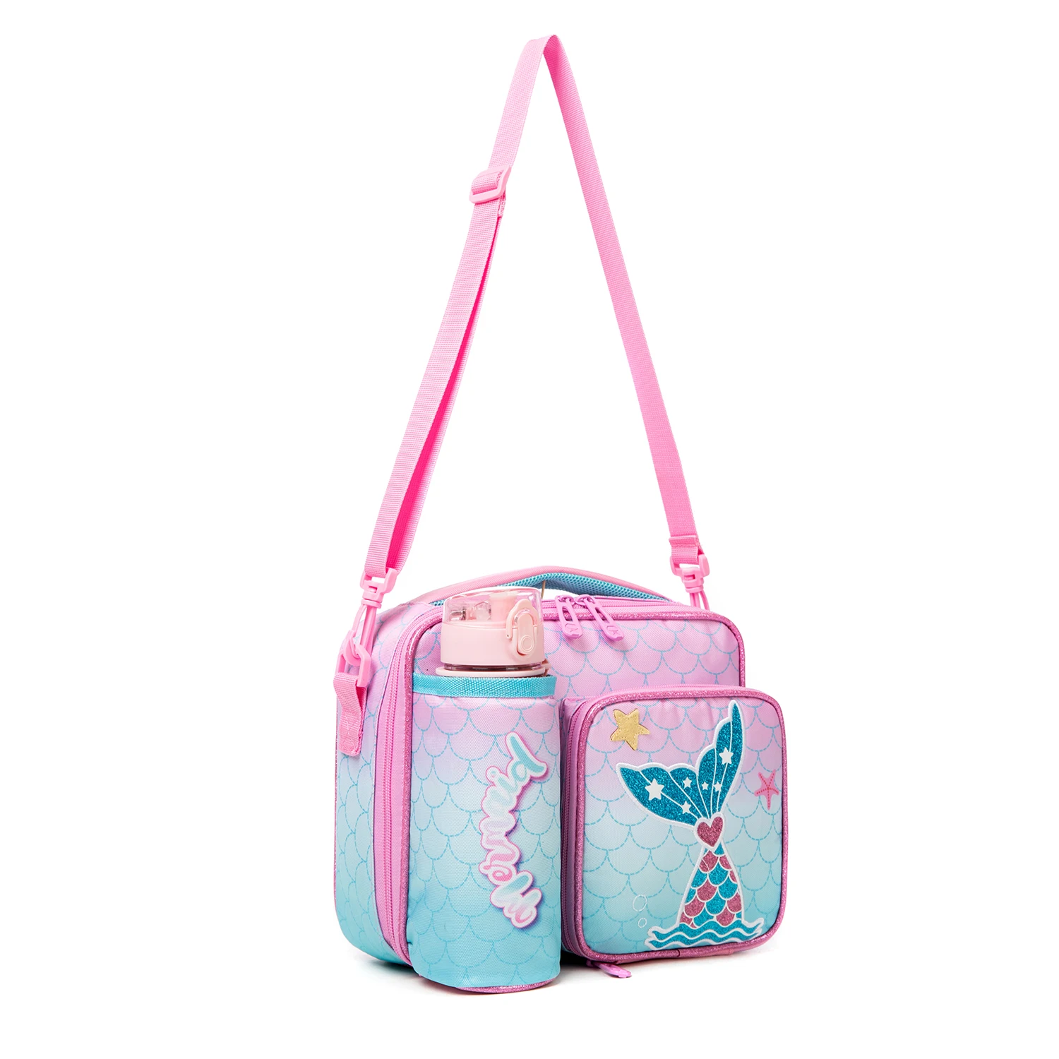 Girls Lunch Bag Mermaids and Alpacas Cute Polyester Lunch Bag for Picnic Outing School Best Gift for Girls