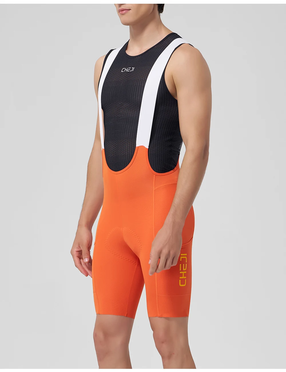 Cheji Herren-Radlerhose mit Trägern – Detail 19