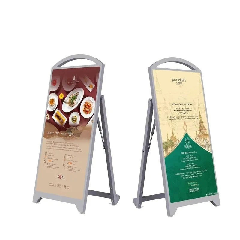 Electronic Outdoor Mobile LED Water Sign Foldable Vertical Display IP65 Waterproof Dustproof Convenient Shopping Mall