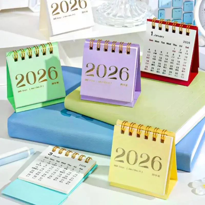 2026 صغير صغير أجندة مكتبية /رزنامة مكتبية سطح المكتب زخرفة التقويم كتاب الإبداعية بسيطة مخطط سطح المكتب مكتب القرطاسية هدايا السنة الجديدة #6