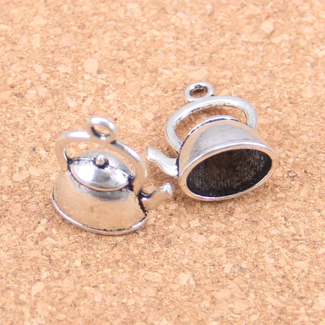 38pcs Charms Teapot Kettle 20x17x10mm Antique Pendants,Vintage Tibetan Silver Jewelry,DIY For Bracelet Necklace