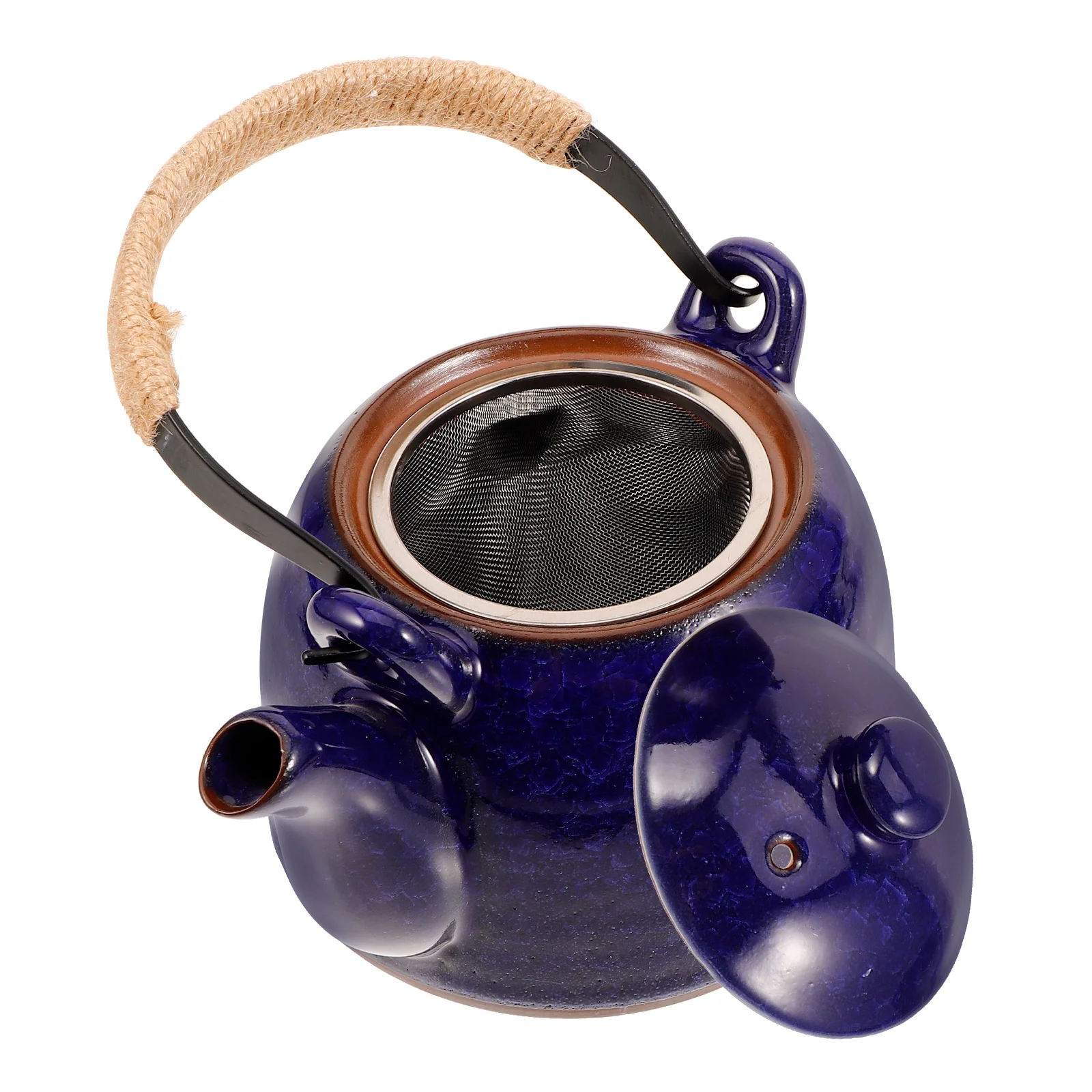 

Chinese Retro Ceramic Teapot Porcelain Large Capacity Tea Pot Handle Classic Desktop Kettle Ceramic Coffee Pot