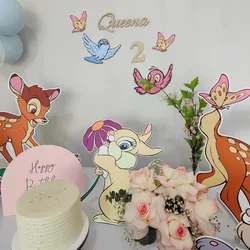 1Set Sika Deer Baby Birthday Party Photo Prop Baby Shower Table Stand Cartoon Foam Board Bunny 100 Days Party Anniversary Suppli