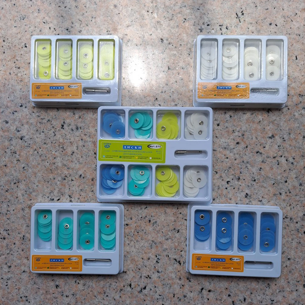 

5 Boxes Dental Polishing Discs Composite Resin Porcelain Veneer Tooth Enamel Finishing Polish Grind Restorative Mandrel Wheel