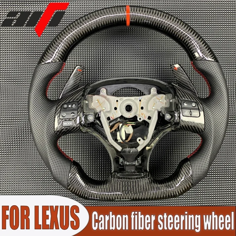 Carbon Fiber Steering Wheel For Lexus IS ISF IS250 IS300 2005 2006 2007 2008 Perforated Leather Customized