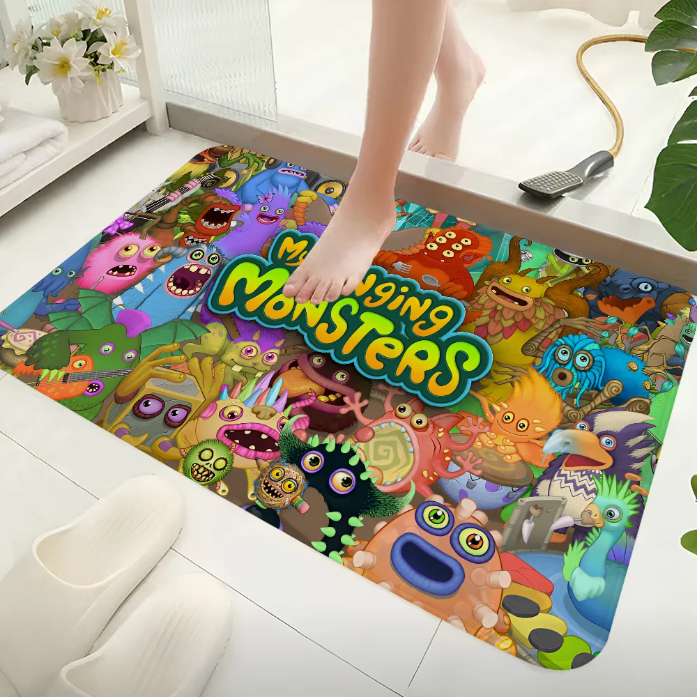 My Singing Monsters Door Mat Washable Non-Slip Living Room Sofa Chairs Area Mat Kitchen Bedside Area Rugs