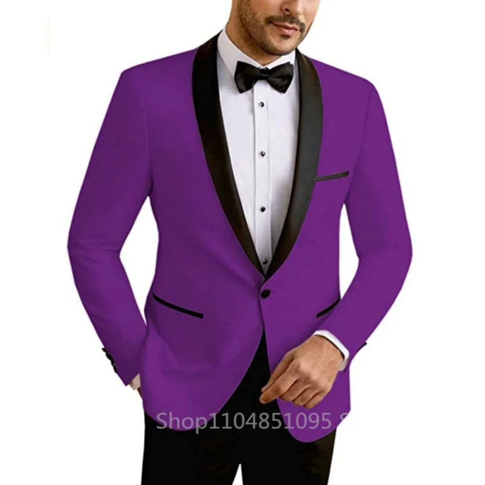 Homme coupe ajustée décontracté solide Blazer marié mariage costume veste meilleur homme dîner smoking manteau mode affaires