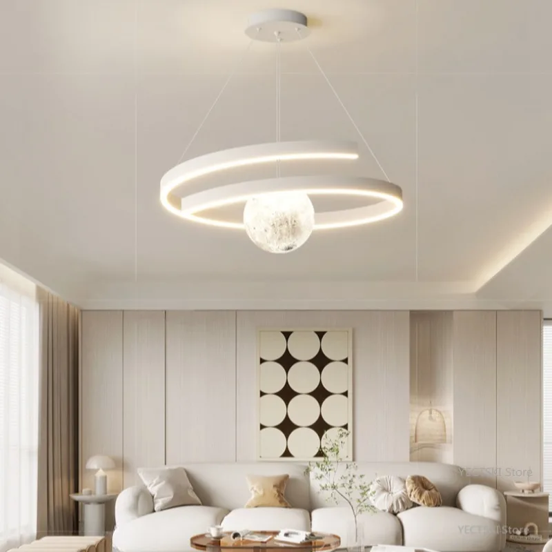 Pendant lamp, modern minimalist planet dining room, Nordic art bar counter, bedroom dining room light