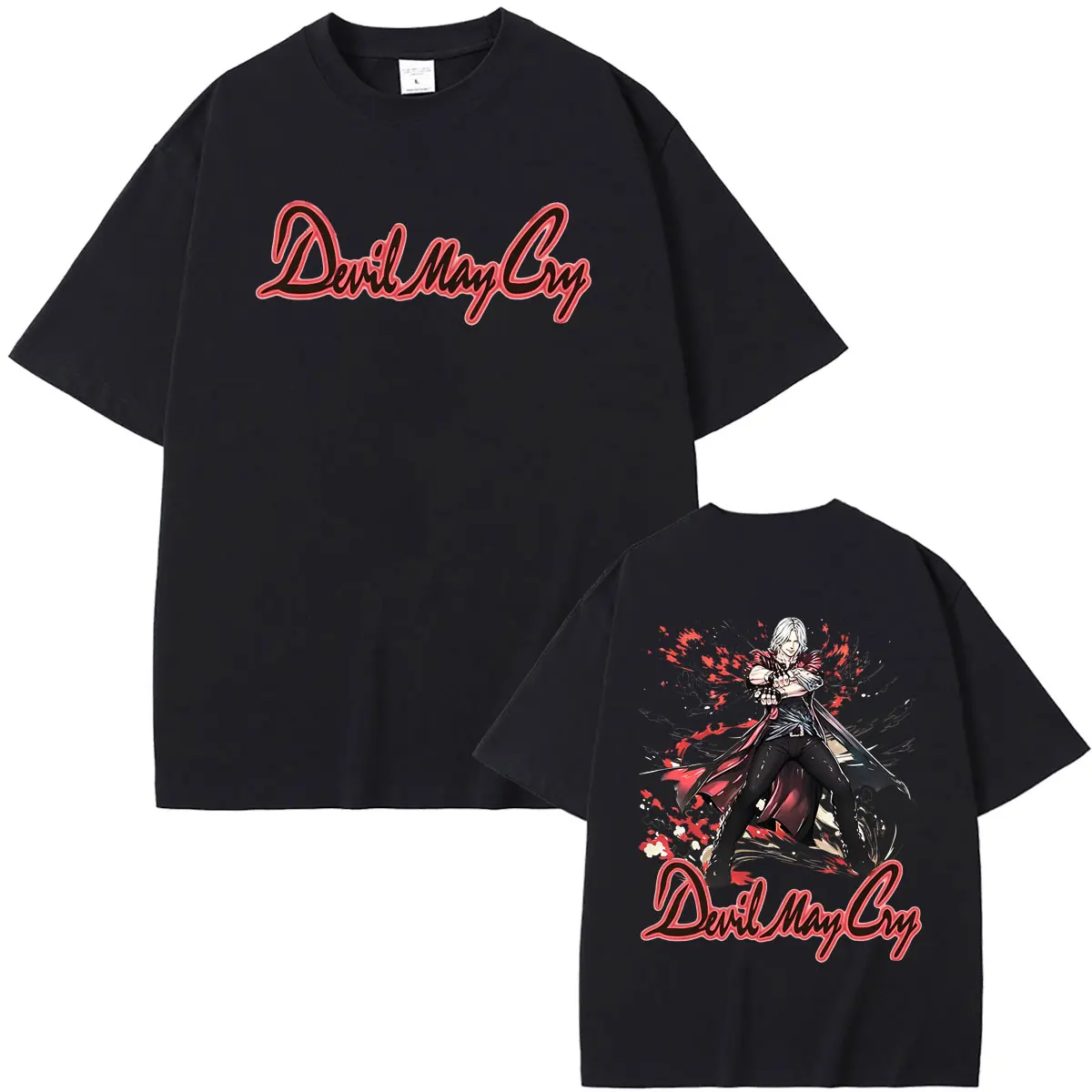 

Game Devil May Cry Dante T Shirts Men Women Fashion Vintage Oversized Streetwear Summer Male High Quality Soft Cotton T-shirt