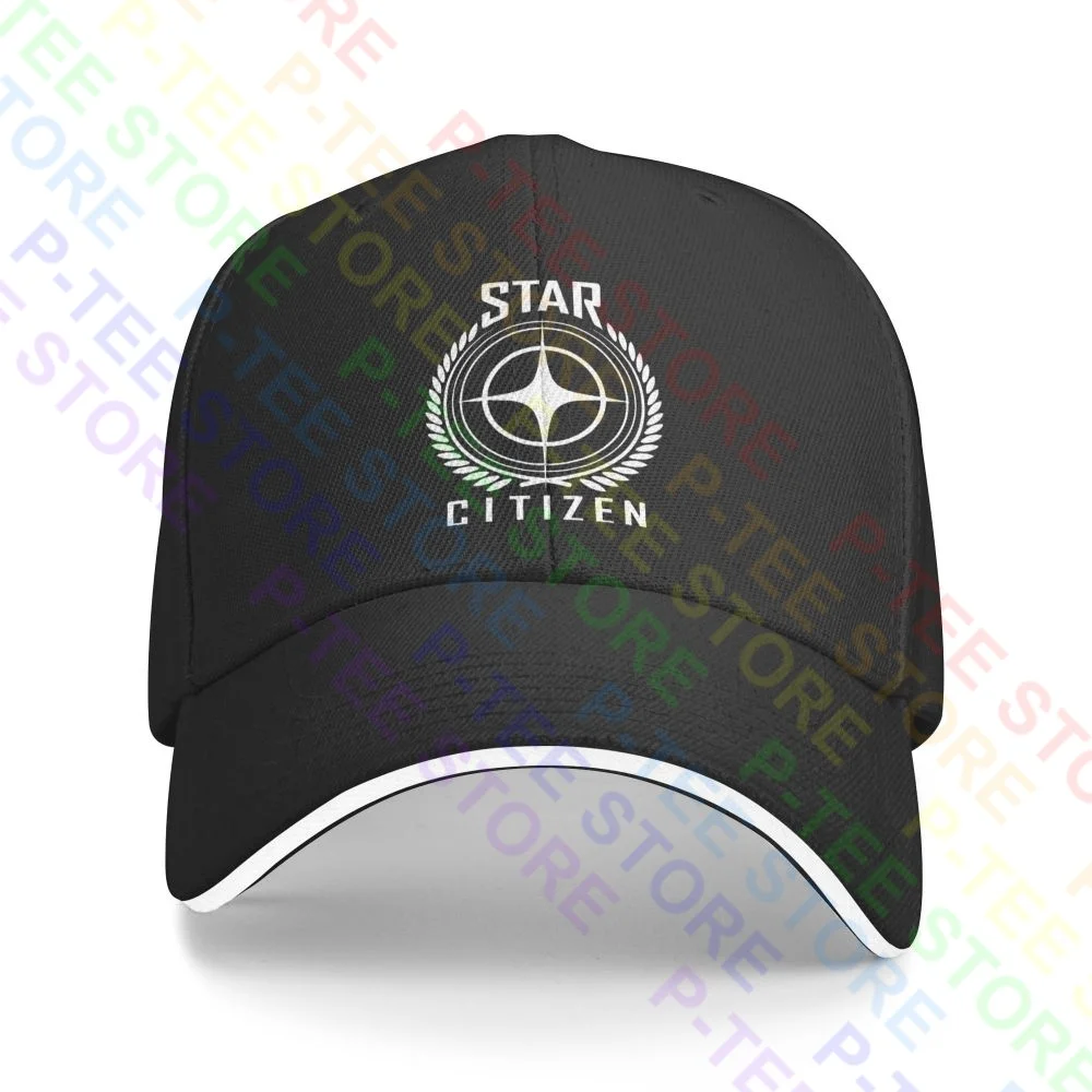 Star Citizen Logo Sandwich Cap Baseball Cap Trucker Hat Trend Hot Deals Hot Selling