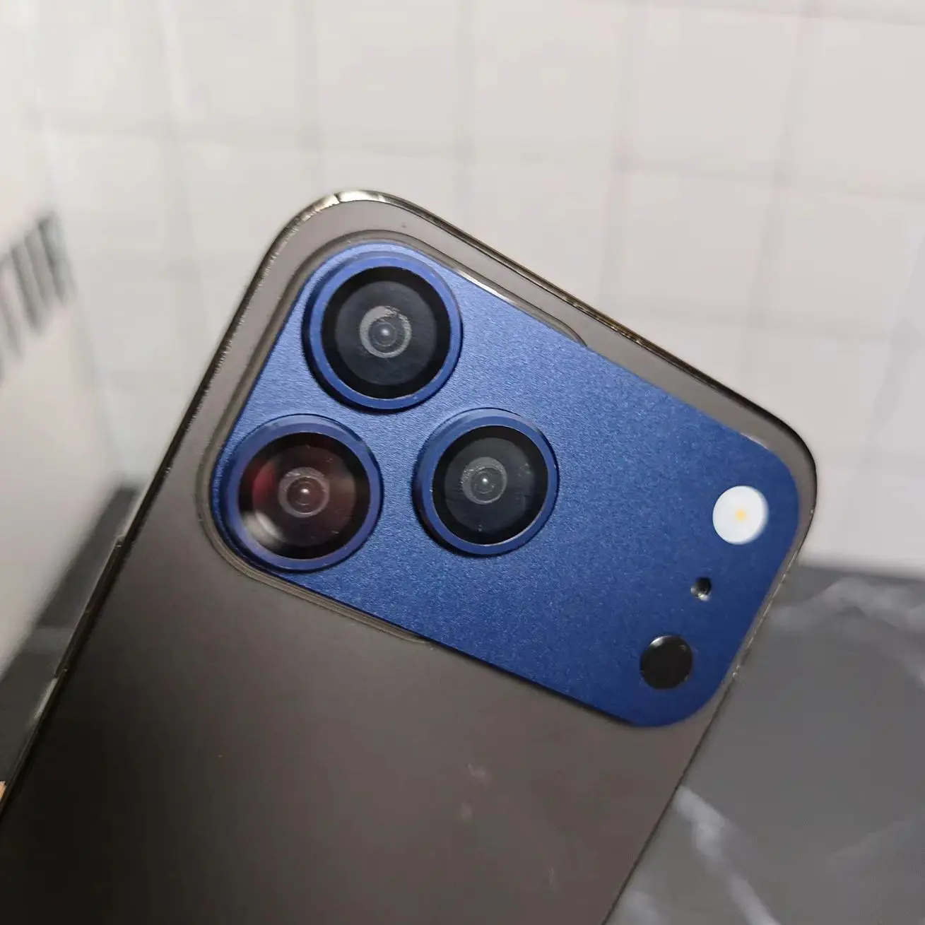 Original Color Metal Camera Protection Lens Film with Case For iPhone 13 Promax Convert To 17Promax 13&14 Pro Change To 17 Pro