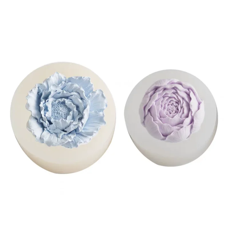 3D Peony Flower Aromatherapy Candle Silicone Mold Rose Fragrance Gypsum Plaster Crafts Home Decoration Mould